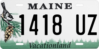 ME license plate 1418UZ