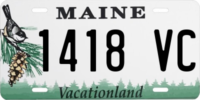 ME license plate 1418VC