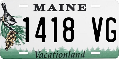 ME license plate 1418VG