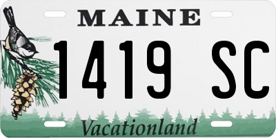 ME license plate 1419SC