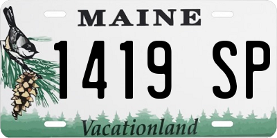 ME license plate 1419SP