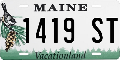 ME license plate 1419ST