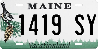 ME license plate 1419SY