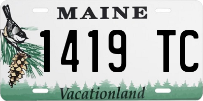 ME license plate 1419TC