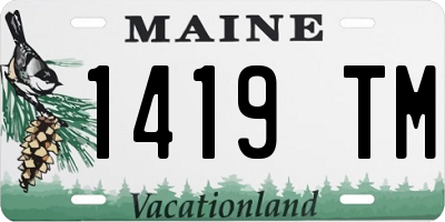 ME license plate 1419TM