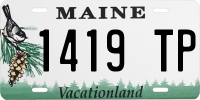 ME license plate 1419TP