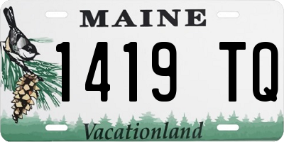 ME license plate 1419TQ