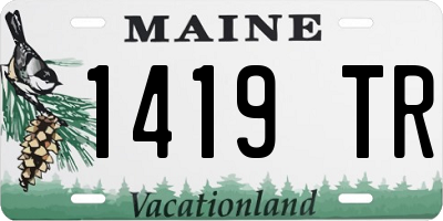 ME license plate 1419TR