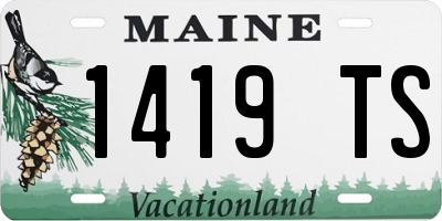 ME license plate 1419TS