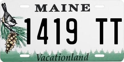 ME license plate 1419TT