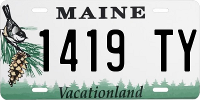 ME license plate 1419TY