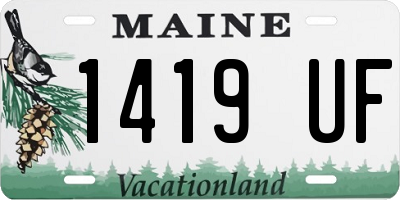 ME license plate 1419UF