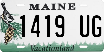ME license plate 1419UG