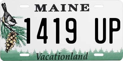 ME license plate 1419UP
