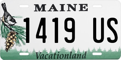 ME license plate 1419US