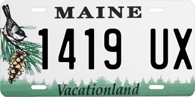 ME license plate 1419UX