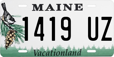 ME license plate 1419UZ