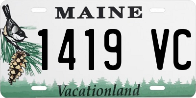 ME license plate 1419VC