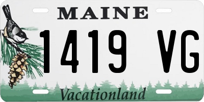 ME license plate 1419VG