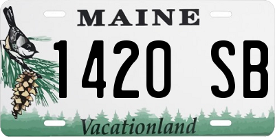 ME license plate 1420SB