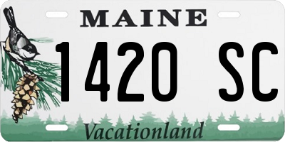 ME license plate 1420SC