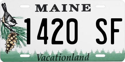 ME license plate 1420SF