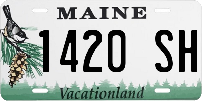ME license plate 1420SH