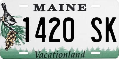ME license plate 1420SK