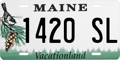 ME license plate 1420SL