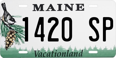 ME license plate 1420SP