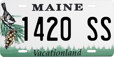 ME license plate 1420SS