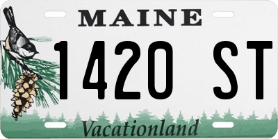 ME license plate 1420ST
