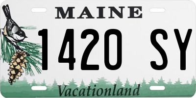 ME license plate 1420SY
