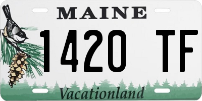 ME license plate 1420TF