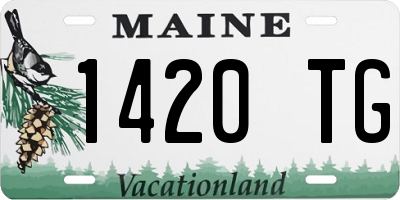 ME license plate 1420TG