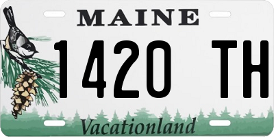ME license plate 1420TH