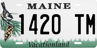 ME license plate 1420TM