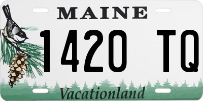 ME license plate 1420TQ