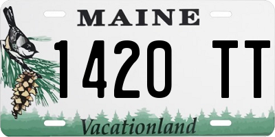 ME license plate 1420TT