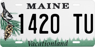 ME license plate 1420TU