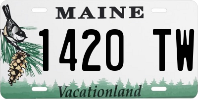 ME license plate 1420TW