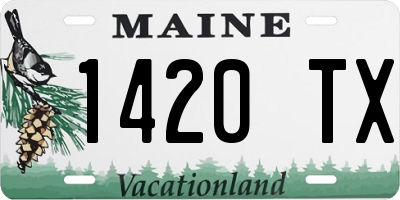 ME license plate 1420TX
