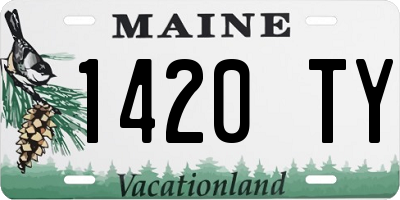 ME license plate 1420TY