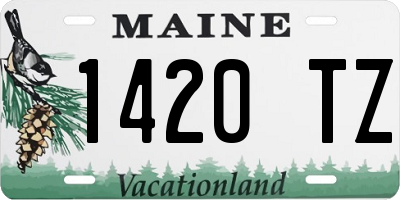 ME license plate 1420TZ