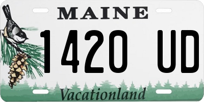 ME license plate 1420UD