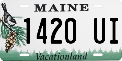 ME license plate 1420UI