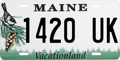 ME license plate 1420UK