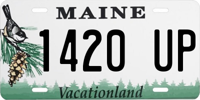 ME license plate 1420UP