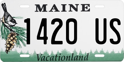 ME license plate 1420US