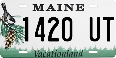 ME license plate 1420UT